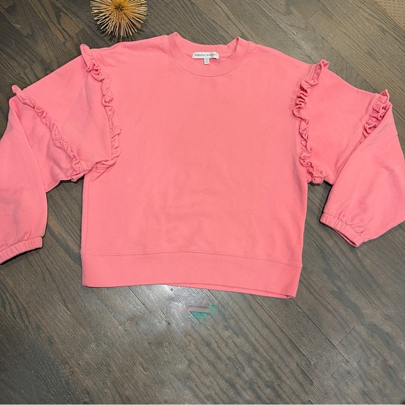 Renecca Minkoff Evelyn Sweatshirt in Azalea Pink XS Oversize Fit - Picture 5 of 9